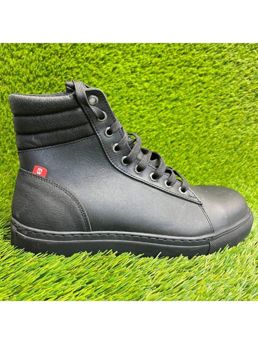 Mellow Walk Jessica EH PR Womens Size 7.5E Black Red Steel Toe Safety Work Boots